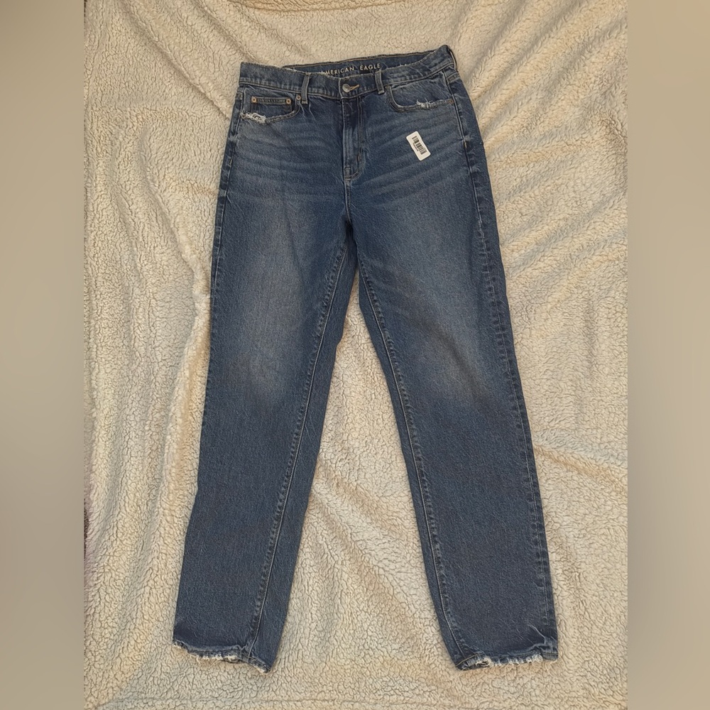American Eagle super high rise straight long Size 12 NWOT